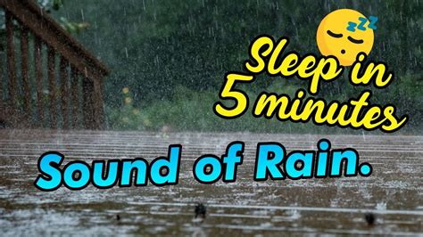 Rain Sound for sleeping, Sleeps in 5 min with rain sound, Black screen ...