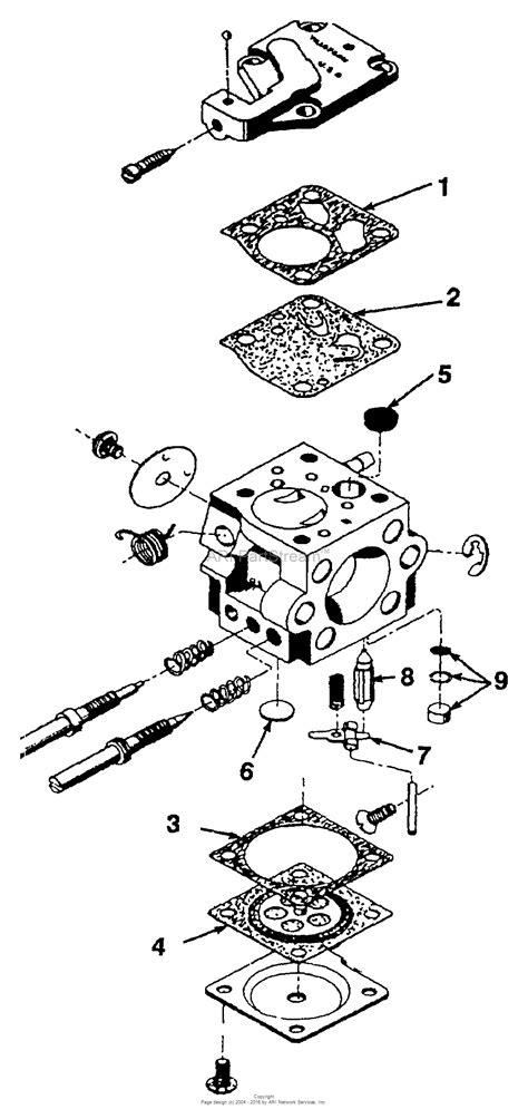 Homelite 340 Chain Saw UT-10660-A Parts Diagram for Carburetor