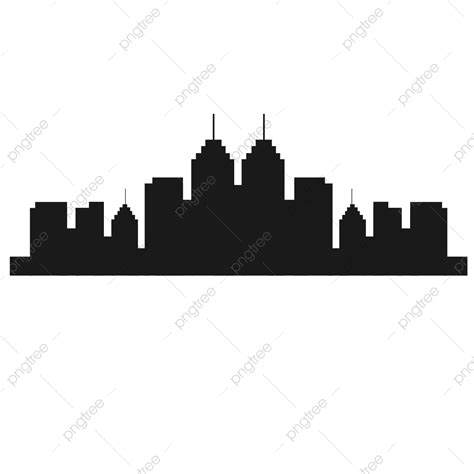 Simple City Skyline Silhouette PNG Free, Simple City Silhouette Png ...