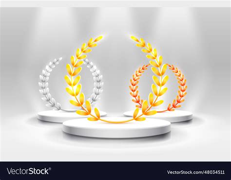 Stage podium with lighting stage podium scene Vector Image