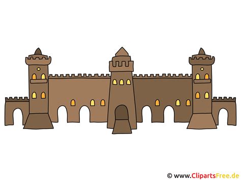 Imagem da parede do castelo, clipart, ilustração