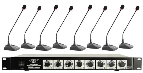 Amazon.com: 8 Channel Wireless Microphone System - Portable VHF ...