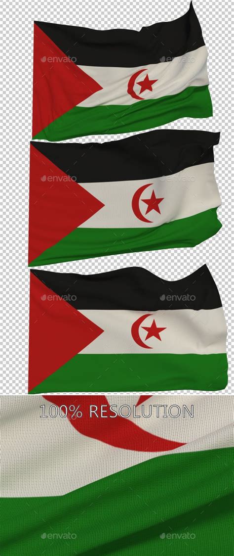 Flag of Western Sahara - 3 Variants | Graphic design templates, Graphic ...