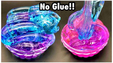 Quick And Easy No Glue Clear Slime In 5 Minutes!! - YouTube