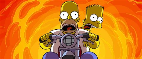 2560x1080 Resolution Homer Simpson and Bart Simpson 2560x1080 ...