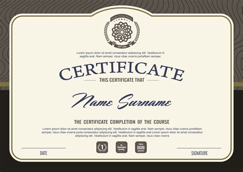 Qualification certificate template with elegant design 2562300 Vector ...