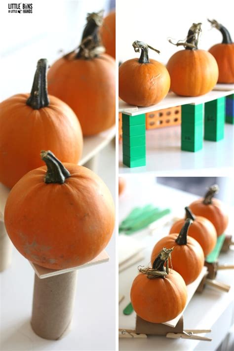 Five Little Pumpkins STEM Challenge for Kids | Little Bins for Little Hands