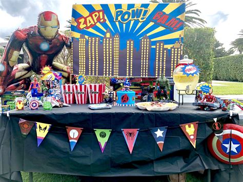 Avengers Party | 5th birthday party ideas, Avengers party, Avengers birthday