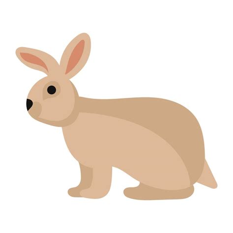 Rabbit or hare cartoon bunny pet. Animal icon and farm breed easter ...