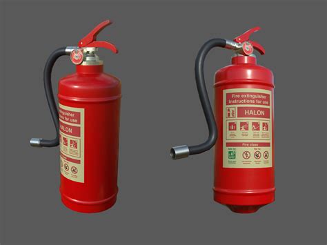 3D asset Fire extinguisher - Halon | CGTrader