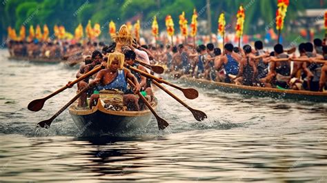 Premium AI Image | Onam boat race Happy onam Onam festival Generative ai