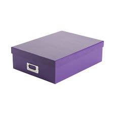 Wilko Storage Box With Lid A4 Purple | Office desk decor, Work office decor, Storage boxes with lids