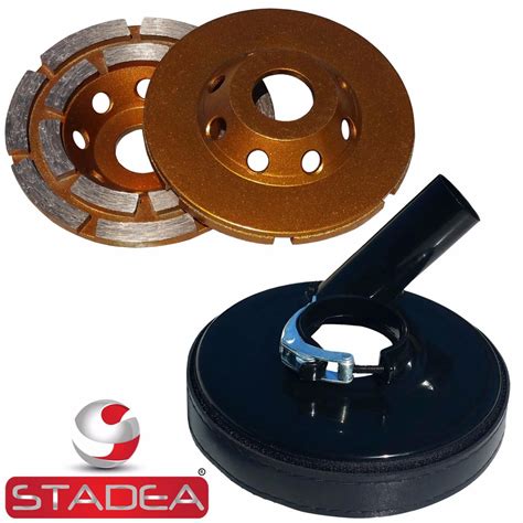 Stadea Grinder Dust Shroud with 4" Concrete Grinding Cup Wheel for ...