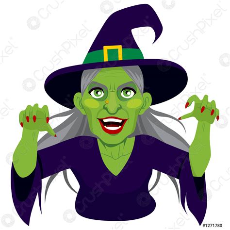 Old Evil Scary Witch - stock vector 1271780 | Crushpixel