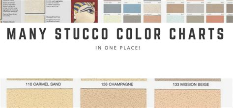 6 Of The Most Popular Stucco Color Charts, All In One Place!