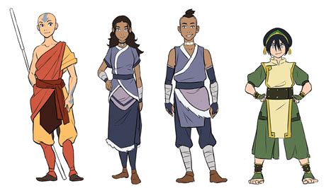 Airspeed Prime's Avatar Blog, Aang, Katara, Sokka and Toph’s designs ...