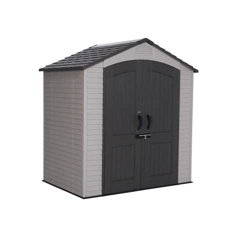 LIFETIME PRODUCTS 7-ft x 5-ft Gable Storage Shed in the Vinyl & Resin Storage Sheds department ...