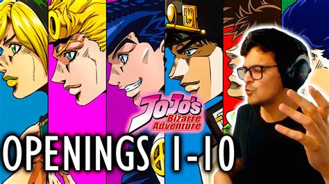 MÚSICO REACCIONA A JoJo's Bizarre Adventure Openings 1-10 | PARTE 1 - YouTube