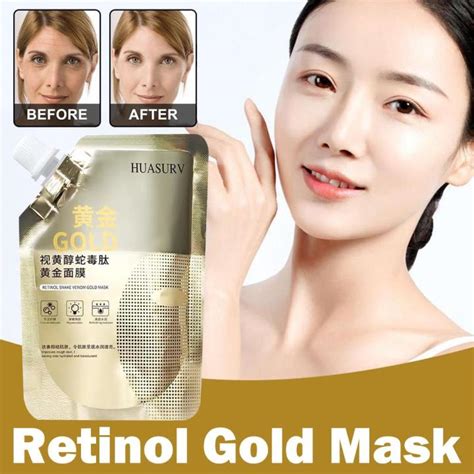 Retinol Snake Venom Peptide Gold Mask Moisturizing Skin Care Clear Moisturizing Anti-aging Oil ...