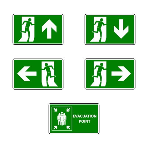 evacuation sign – Crella