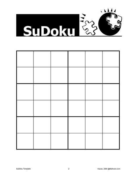 Sudoku Printable Blank Grids