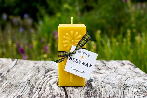 Flower Block Beeswax Candle - Nature's Beeswax