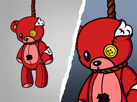 Custom Evil Teddy bear | stitched stuff cartoon by GenicStudio on Dribbble