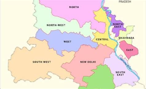 Delhi Map Districts Delhi Map Of Districts Map Of Delhi Delhi Delhi Map ...