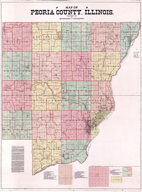 1904 Farm Line Map of Peoria County Illinois | Etsy