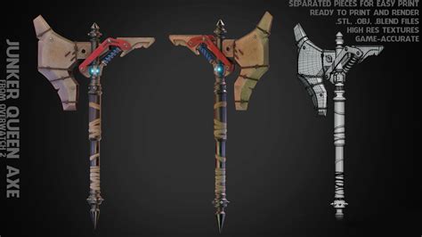 Overwatch 2 Junker Queen Axe for Cosplay 3D model 3D printable | CGTrader