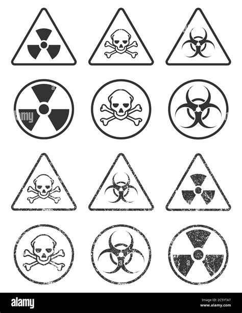 Hazardous area keep out sign Black and White Stock Photos & Images - Alamy