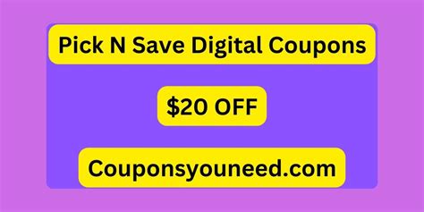 (NEW*) $20 Off Pick N Save Digital Coupons December 2024