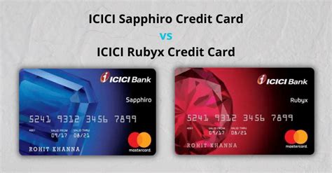 ICICI Sapphiro Credit Card vs ICICI Rubyx Credit Card - ccduniya