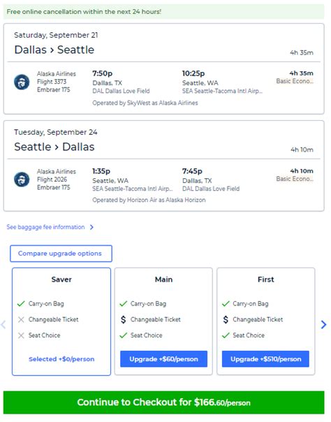 Nonstop Flights: Dallas to/from Seattle $166 r/t - Alaska Airlines