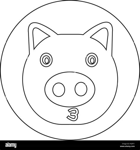 Cute pig Icon Stock Vector Image & Art - Alamy