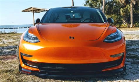 This Orange-Wrapped Tesla Model 3 Looks Alluring!