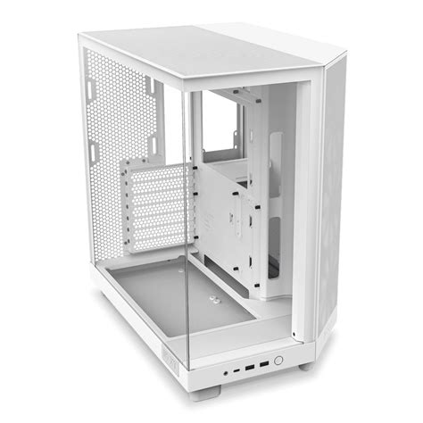 NZXT H6 Flow RGB Compact Dual Chamber Mid Tower Case White