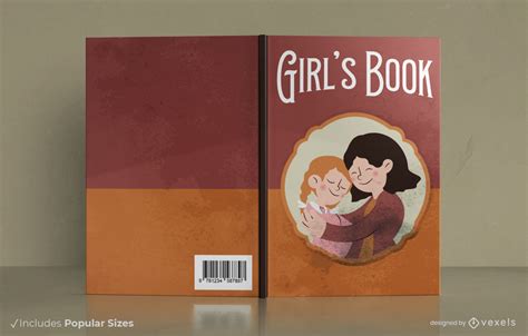 Girl's Book Cover Design Vector Download