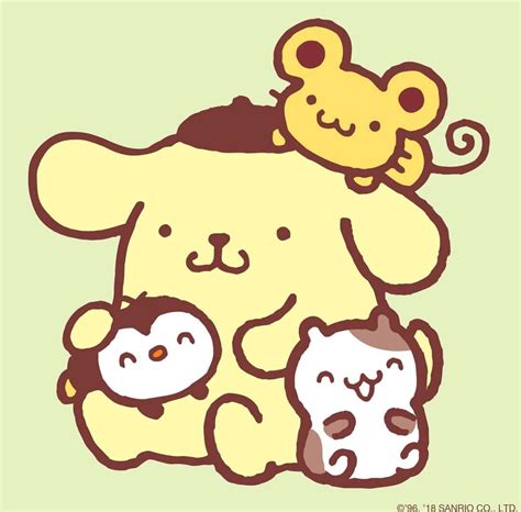 Download Pompompurin With Friends Sanrio Pfp Wallpaper | Wallpapers.com