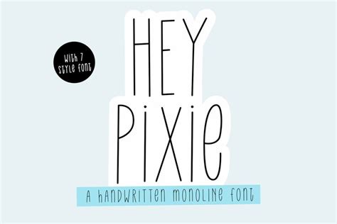 Hey Pixie | 7 Variations | Cricut Farmhouse Font