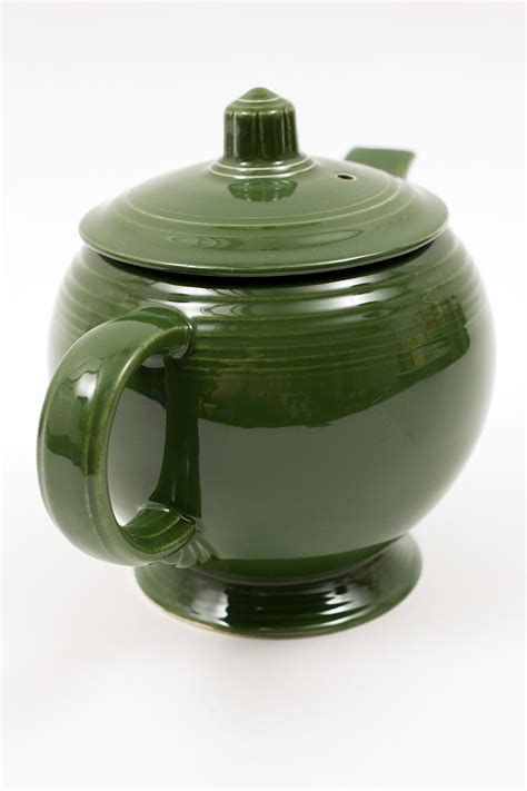 50s Fiestaware Forest Green Fiesta Teapot: Fiestaware Chartreuse 60s Fiestaware Pottery For Sale