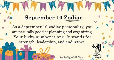 September 10 Zodiac is Virgo, Birthdays And Horoscope - ZodiacSigns101