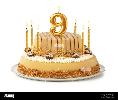 birthday cake, number 9, birthday cakes, 9, number nine Stock Photo - Alamy