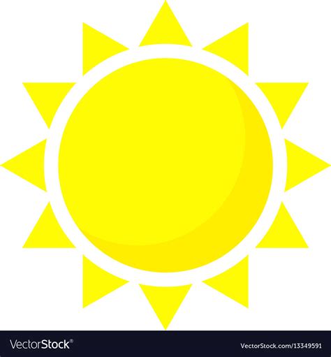 Summer sun icon cartoon style Royalty Free Vector Image