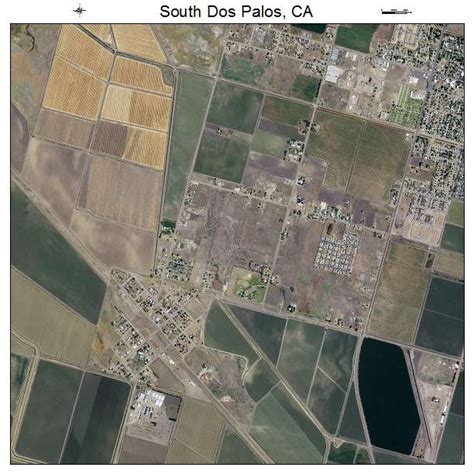 Aerial Photography Map of South Dos Palos, CA California