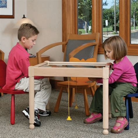 Colors & Shapes Square Magnetic Sand Activity Table – Seven Sensory Toys