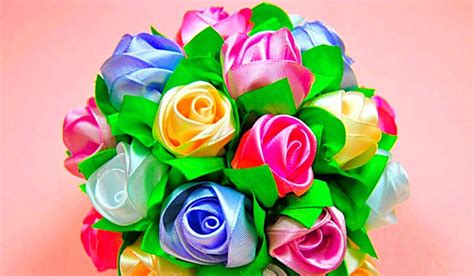 How To Make A Rose Ribbon Bouquet For Mother's Day