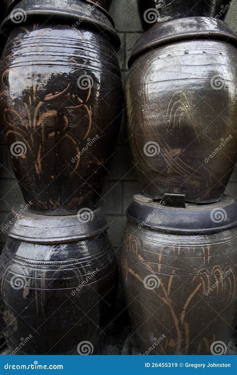 Kimchi jars. stock image. Image of asian, container, heritage - 26455319