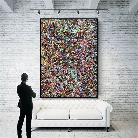 Abstract Jackson Pollock Inspired Art, Jackson Pollock Large Artwork ...