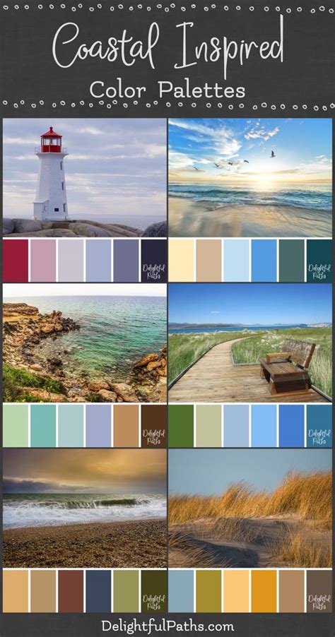 Coastal Inspired Color Palettes - Delightful Paths